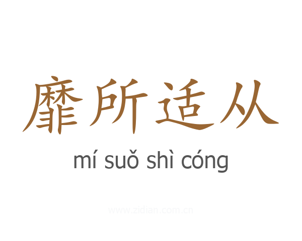 靡所适从