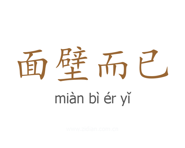 面壁而已