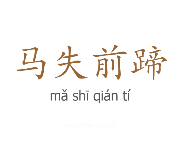 马失前蹄