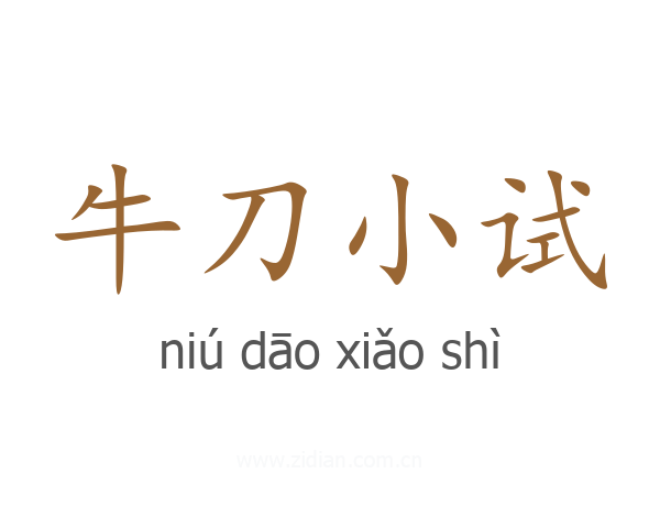 牛刀小试