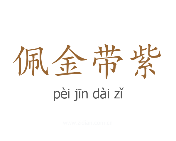 佩金带紫