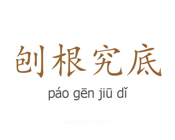 刨根究底