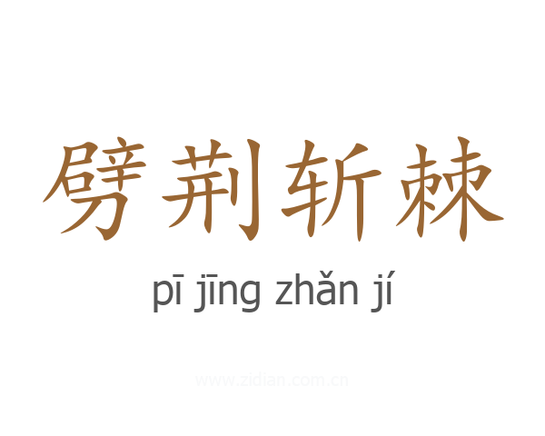 劈荆斩棘