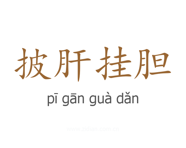 披肝挂胆