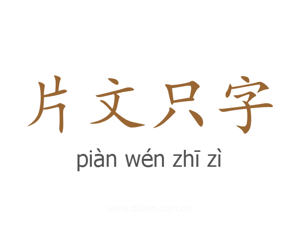 片文只字