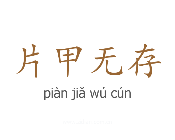 片甲无存