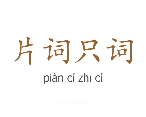 片词只词