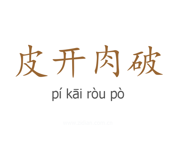 皮开肉破