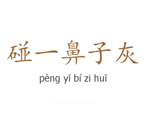 碰一鼻子灰