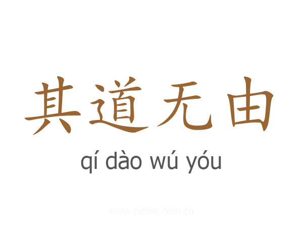 其道无由