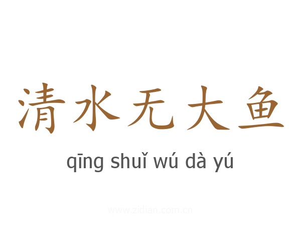 清水无大鱼