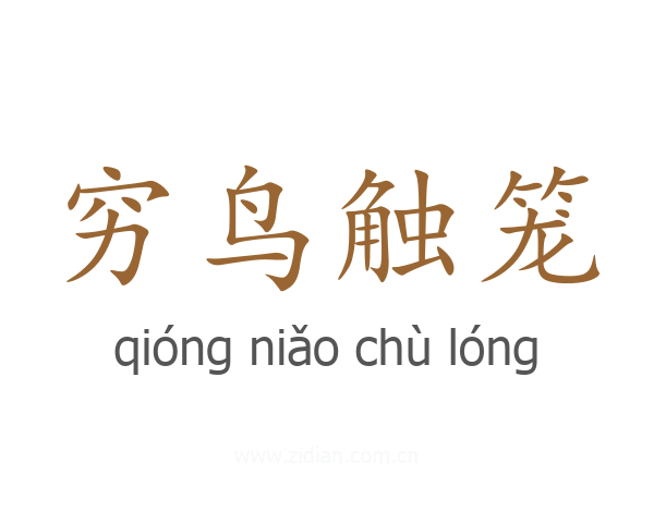 穷鸟触笼