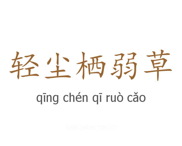 轻尘栖弱草