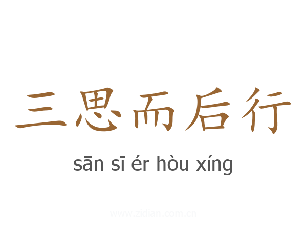 三思而后行