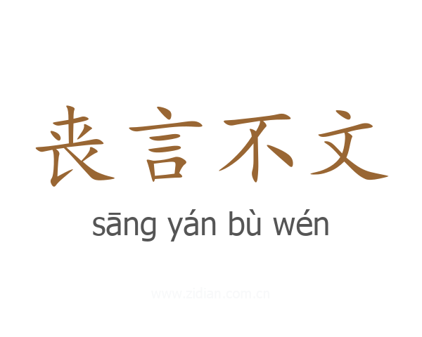 丧言不文