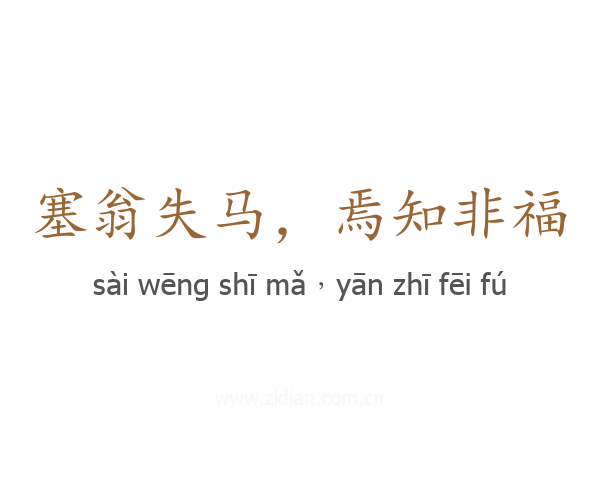 塞翁失马，焉知非福