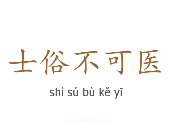 士俗不可医