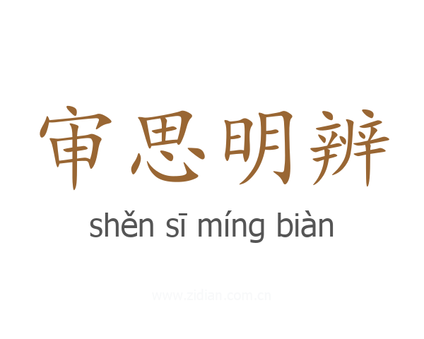 审思明辨