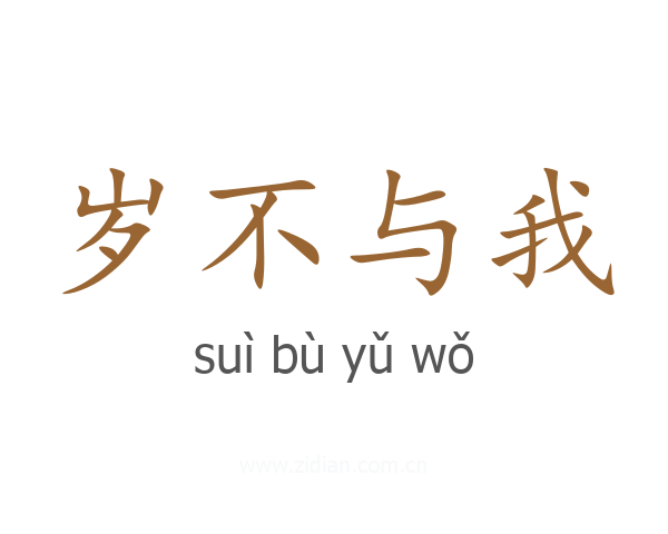 岁不与我