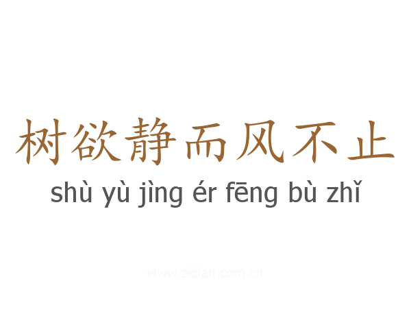 树欲静而风不止