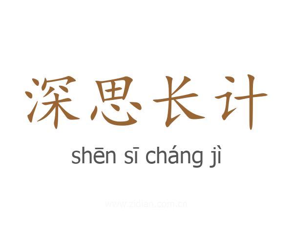 深思长计