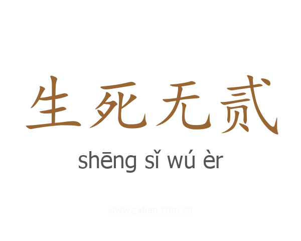 生死无贰
