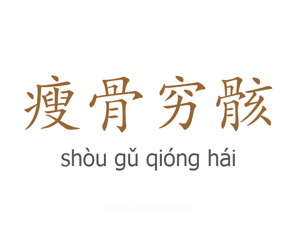 瘦骨穷骸