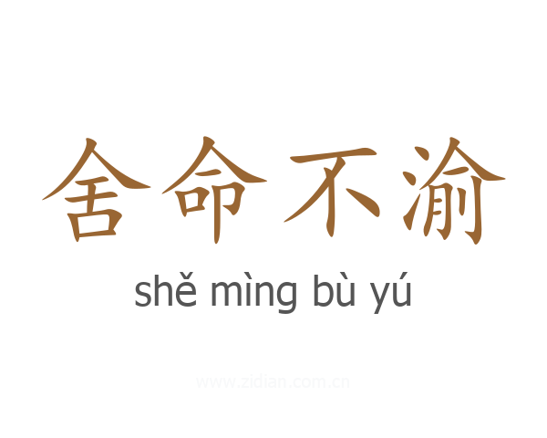舍命不渝