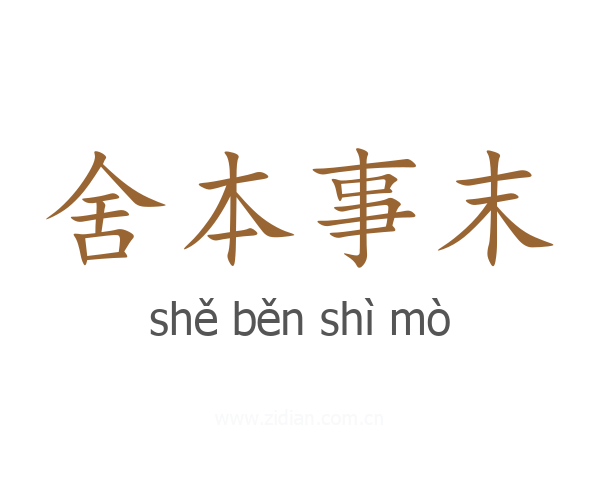 舍本事末
