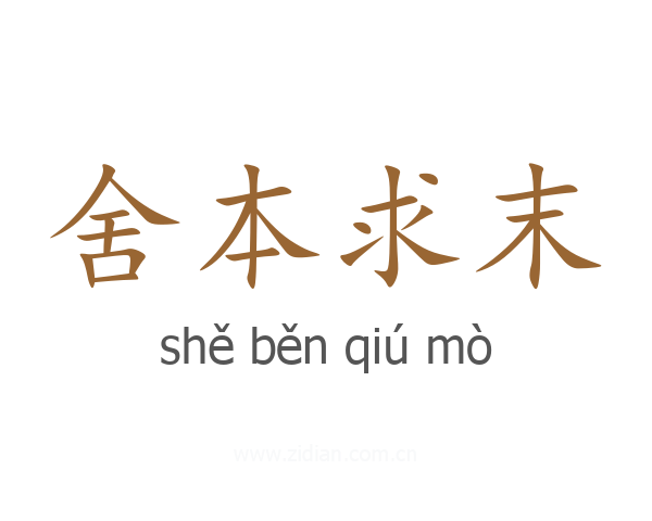 舍本求末