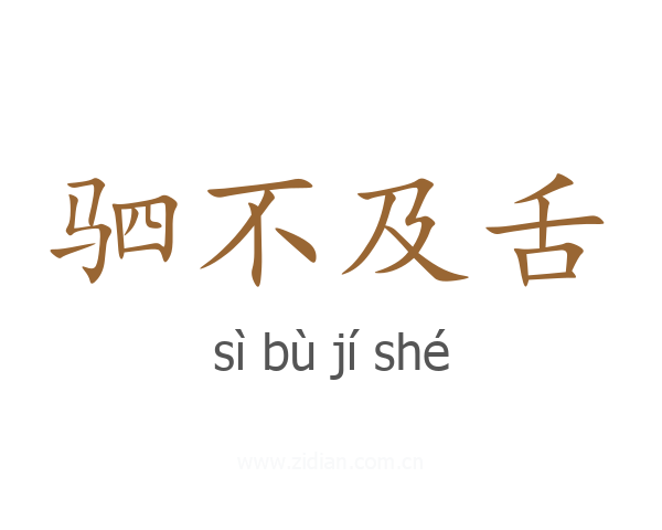 驷不及舌