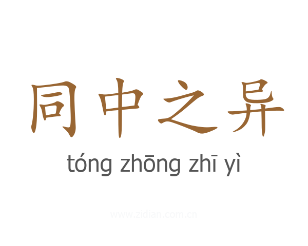 同中之异