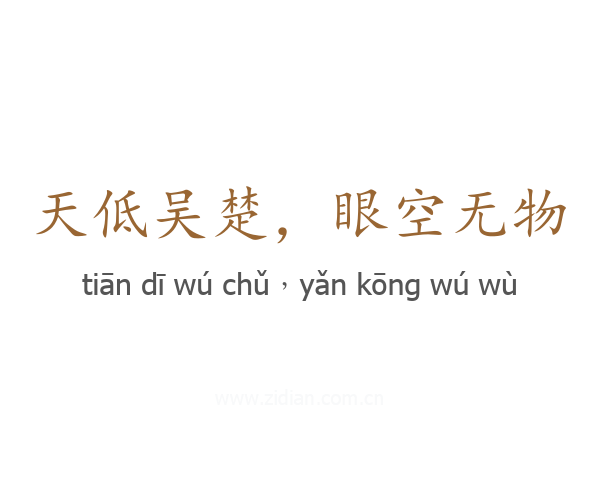 天低吴楚，眼空无物