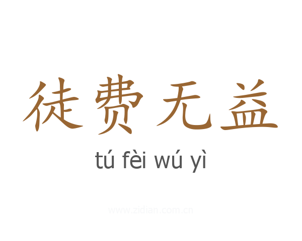 徒费无益