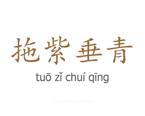 拖紫垂青