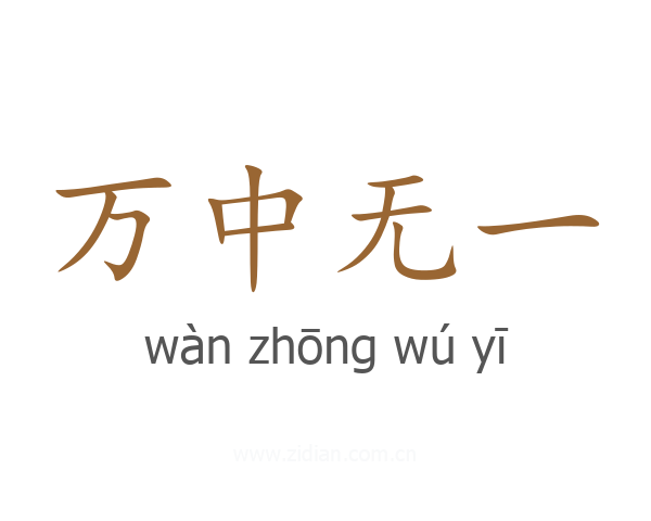 万中无一