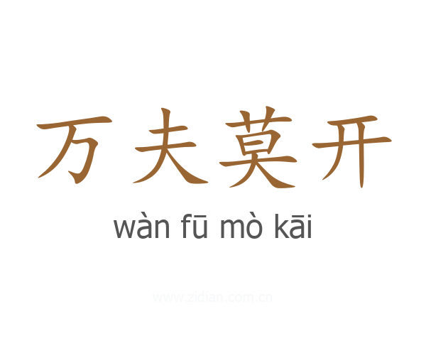 万夫莫开