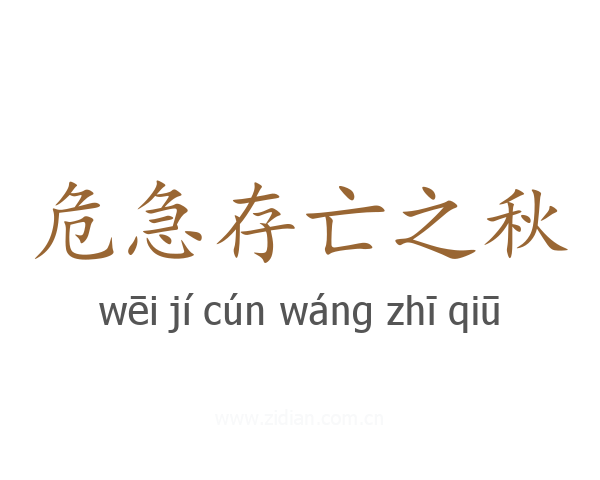 危急存亡之秋
