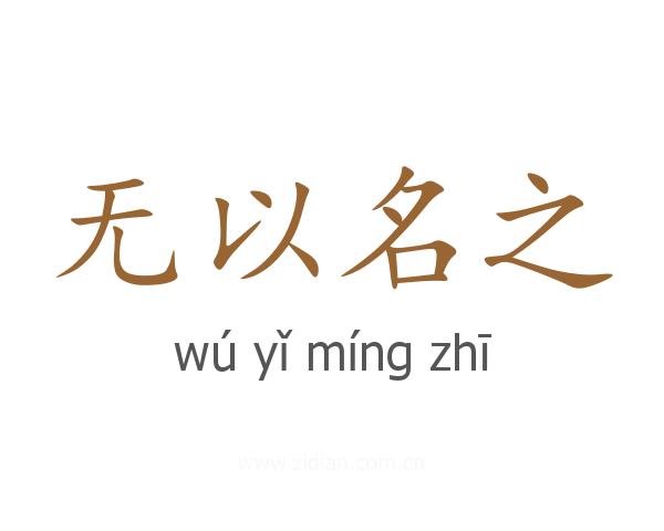 无以名之