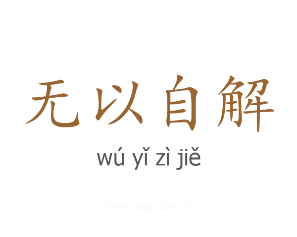 无以自解