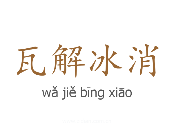 瓦解冰消