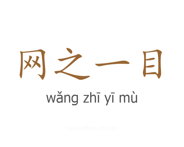 网之一目