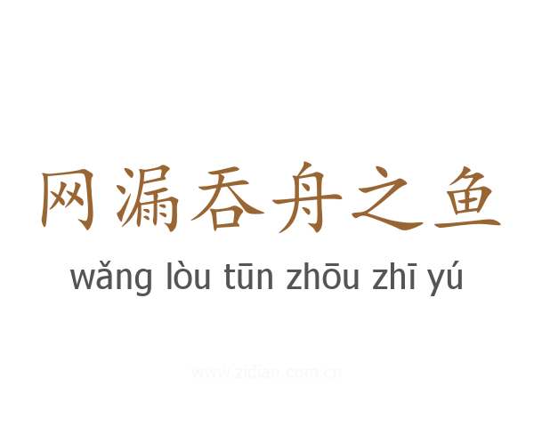 网漏吞舟之鱼