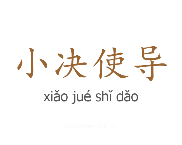 小决使导