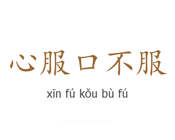 心服口不服