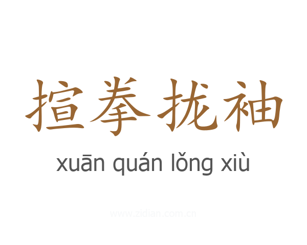 揎拳拢袖