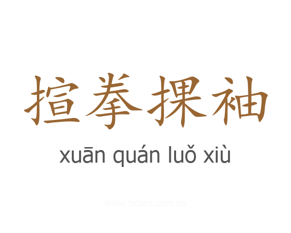 揎拳捰袖