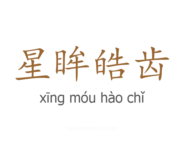 星眸皓齿