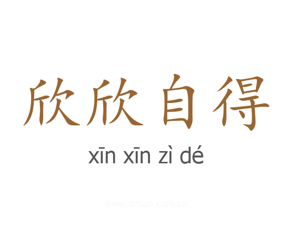 欣欣自得