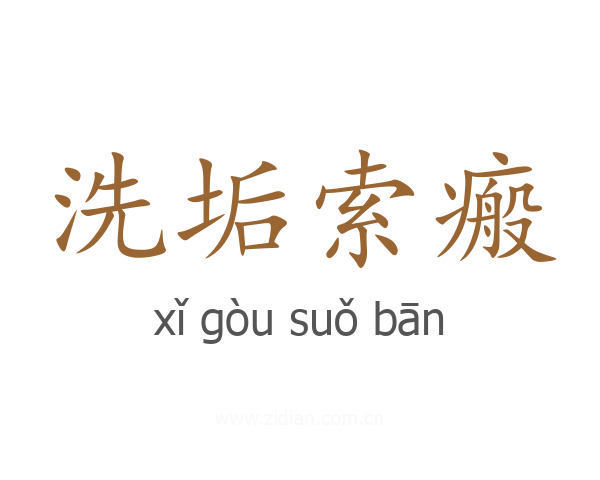 洗垢索瘢